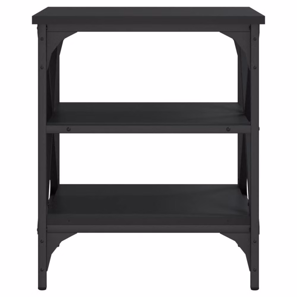 Berkfield Home Set of 2 Black Side Tables, W/D/H: 40 x 42 x 50 cm – 5