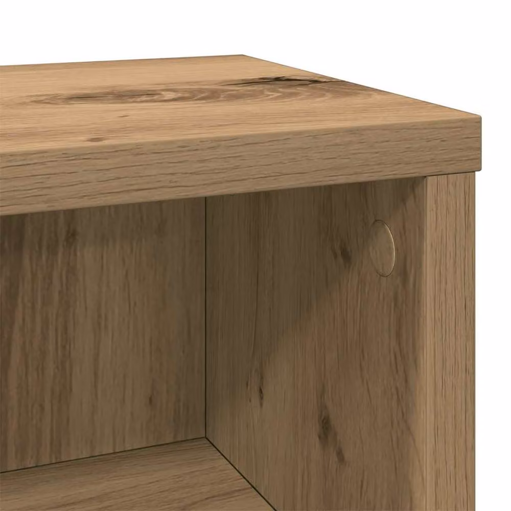 Berkfield Home Artisan Oak CD Cabinet, Brown, W/D/H: 21 x 20 x 88 cm – 4