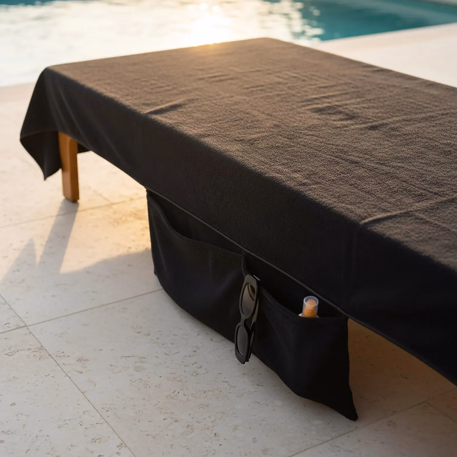 OHS Microfibre Quick Drying Absorbent Beach Towel with Bag, Black – 9