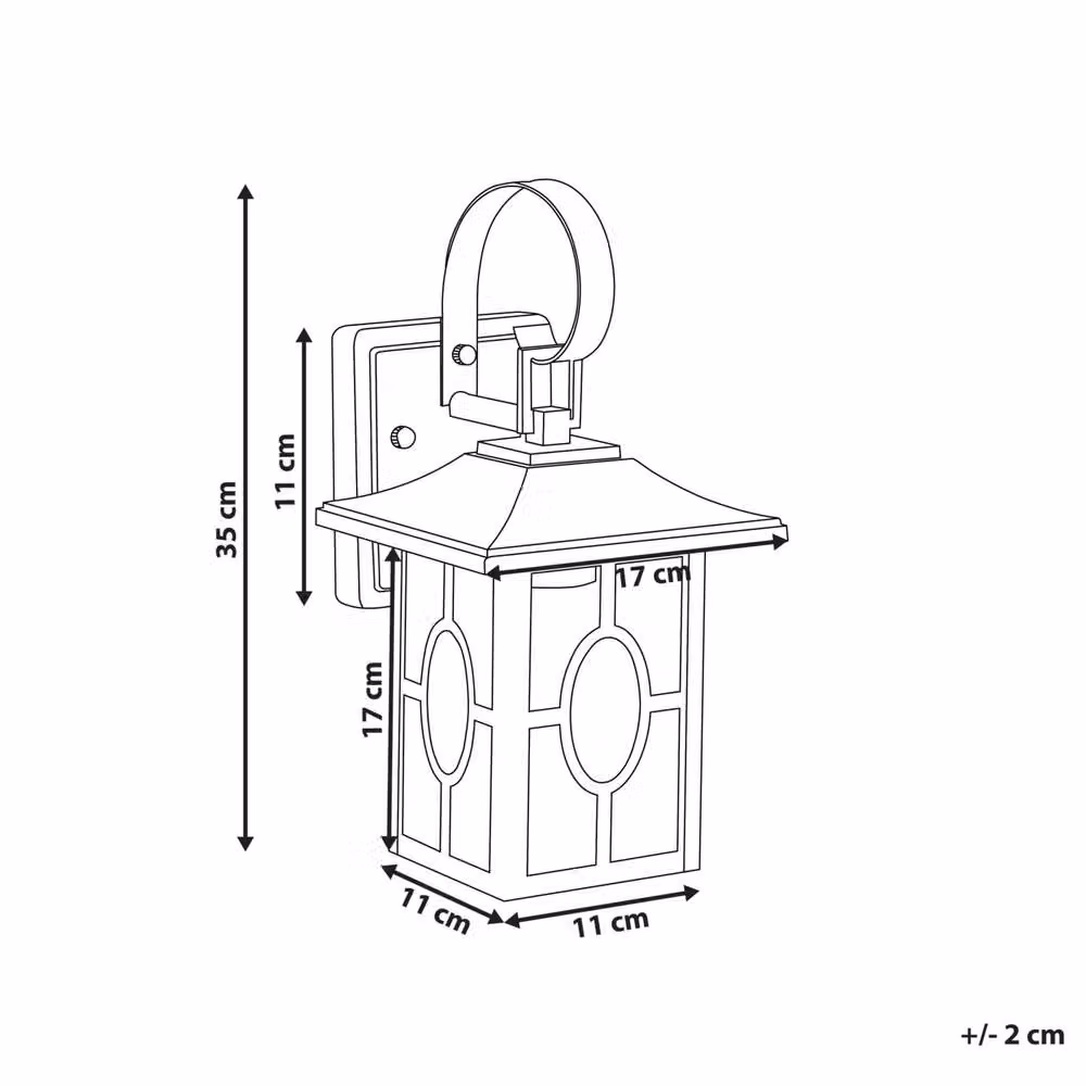 Wyld and Coco Matte Copper Outdoor Wall Lantern with Transparent Glass and E27 Socket – 3