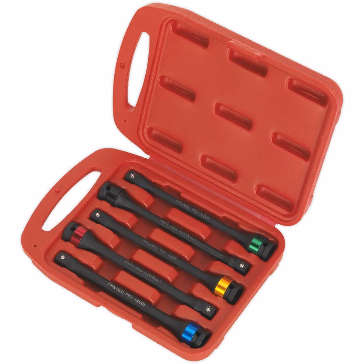 Loops 5 Pack 1/2 Inch Square Drive Torque Stick Set, Multicolour, 135Nm Max – 2