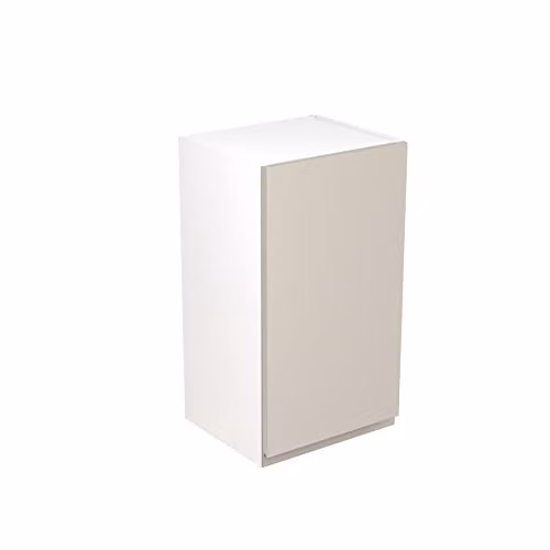 KITCHEN KIT Flatpack Bridging Wall Cabinet in Light Grey Matt with J-Pull Doors, W/D/H: 40.0 x 33.0 x 72.0 cm