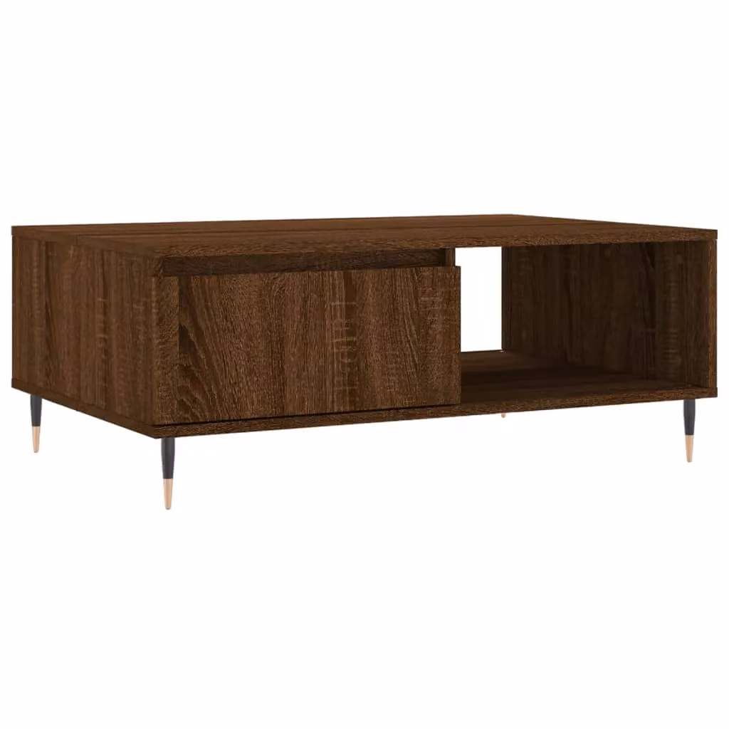 Berkfield Home Brown Oak Coffee Table, W: 90 cm, D: 60 cm, H: 35 cm – 2