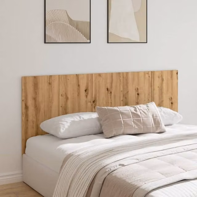 Berkfield Home Artisan Oak Bed Headboard, Brown, W: 200 cm, D: 1.5 cm, H: 80 cm – 1