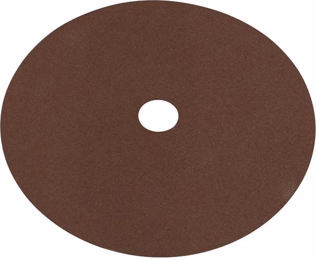 Loops 25 Pack 175mm Fibre Backed Sanding Discs, 120 Grit Aluminium Oxide Round Sheets for Orbital Sanders, Brown/Multicolour