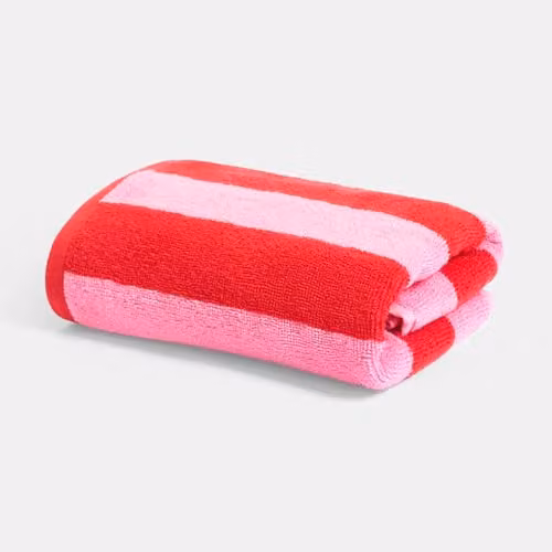 OHS Pink Striped Cotton Hand Towel, W/D/H: 50 x 80 cm – 3