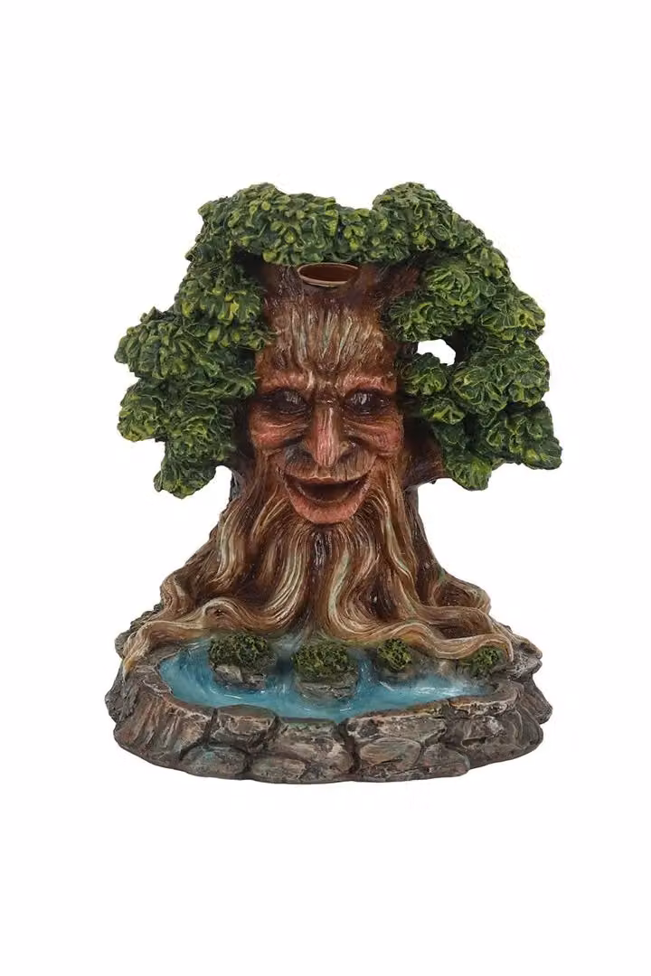 KDMD Tree Man Pond Backflow Incense Burner in Brown and Blue – 2
