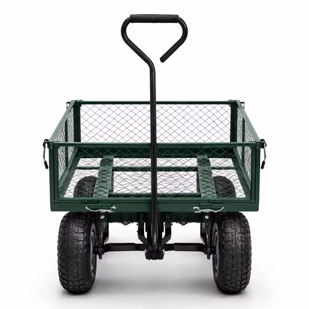 Nordara Heavy Duty Metal Garden Cart Trolley in Dark Green – 2