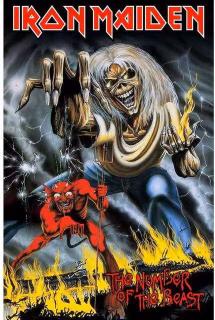 Iron Maiden Number Of The Beast Multicolour Textile Poster – 1