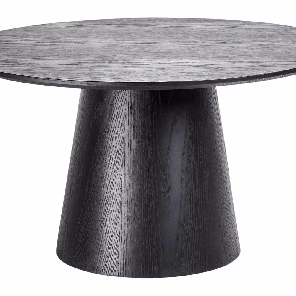 Wyld and Coco Round Black MDF Coffee Table, W/D/H: 80 x 80 x 47 cm – 2