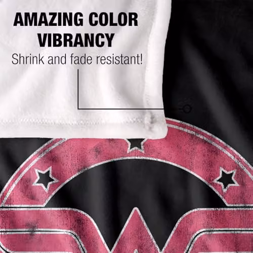 LOGOVISION Wonder Woman Emblem 1 Silky Touch Super Soft Fleece Throw Blanket, Multicolour – 3