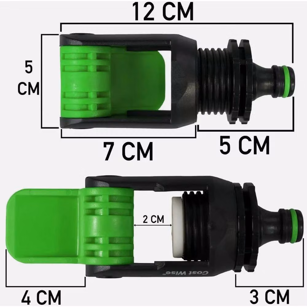 FLAVORA Universal Kitchen Mixer Tap to Garden Hose Connector in Green – 4
