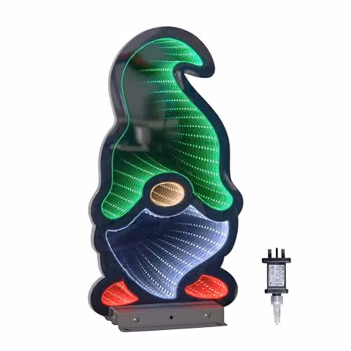Samuel ALEXANDER 40cm Infinity Gonk with Hat on Metal Base with Green, White and Red Multicolour LEDs – 2