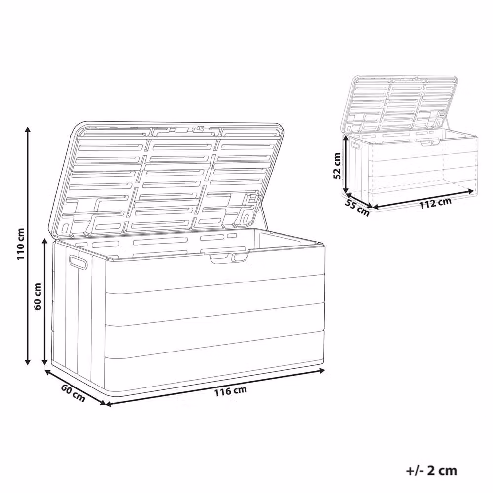 Wyld and Coco Brown Plastic Outdoor Storage Box W: 116 cm, D: 60 cm – 3