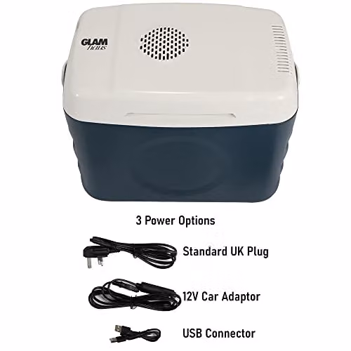 GlamHaus Portable Electric Insulated Cooler Box, 30L, Blue – 2