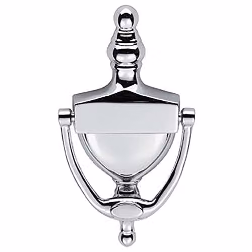 Loops Large Urn Shaped Front Door Knocker in Polished Chrome
