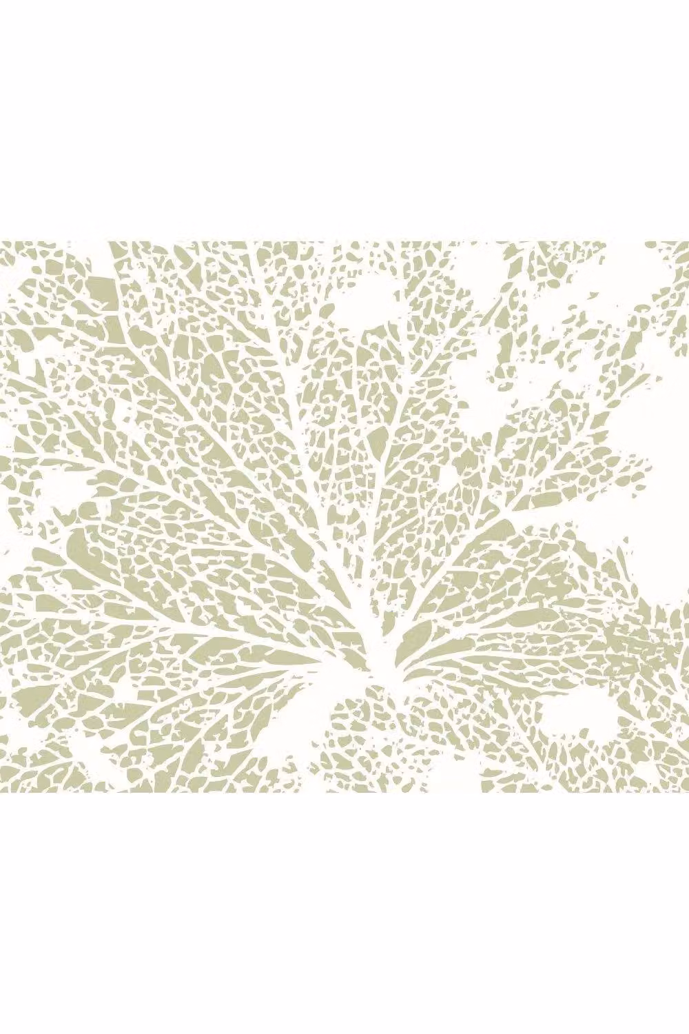 Origin Murals Skeleton Leaf Floral Wall Mural in Natural Green – 2