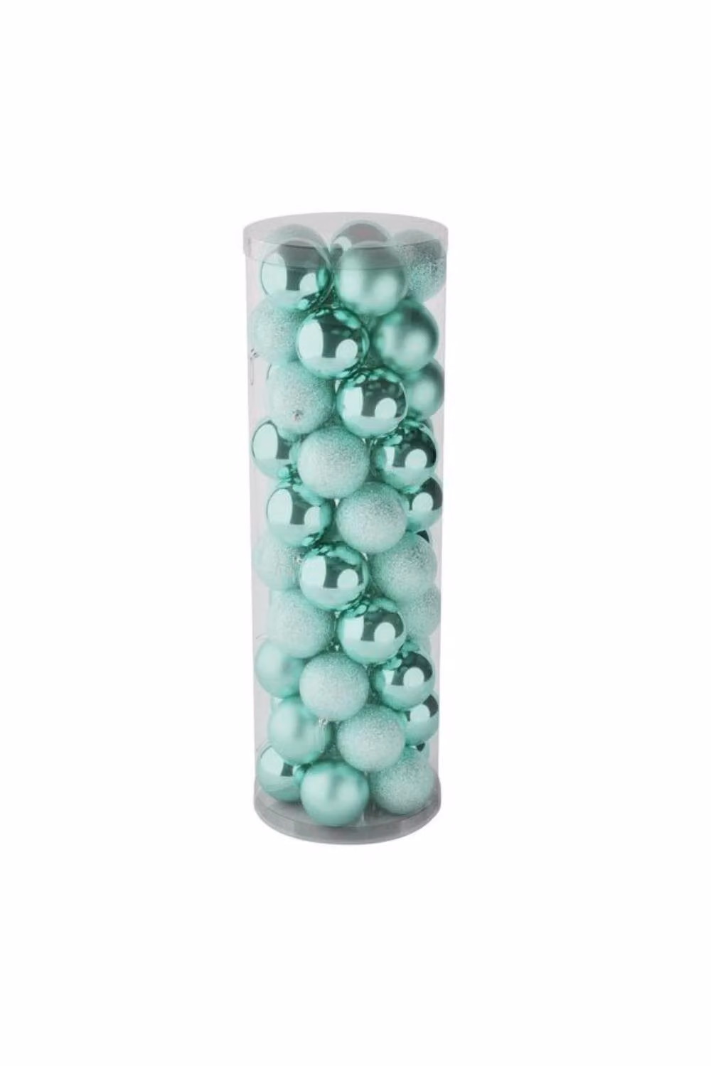KDMD 48 Mint Green Christmas Baubles in Matt, Shiny and Glitter Finish, Diameter: 10 cm – 2