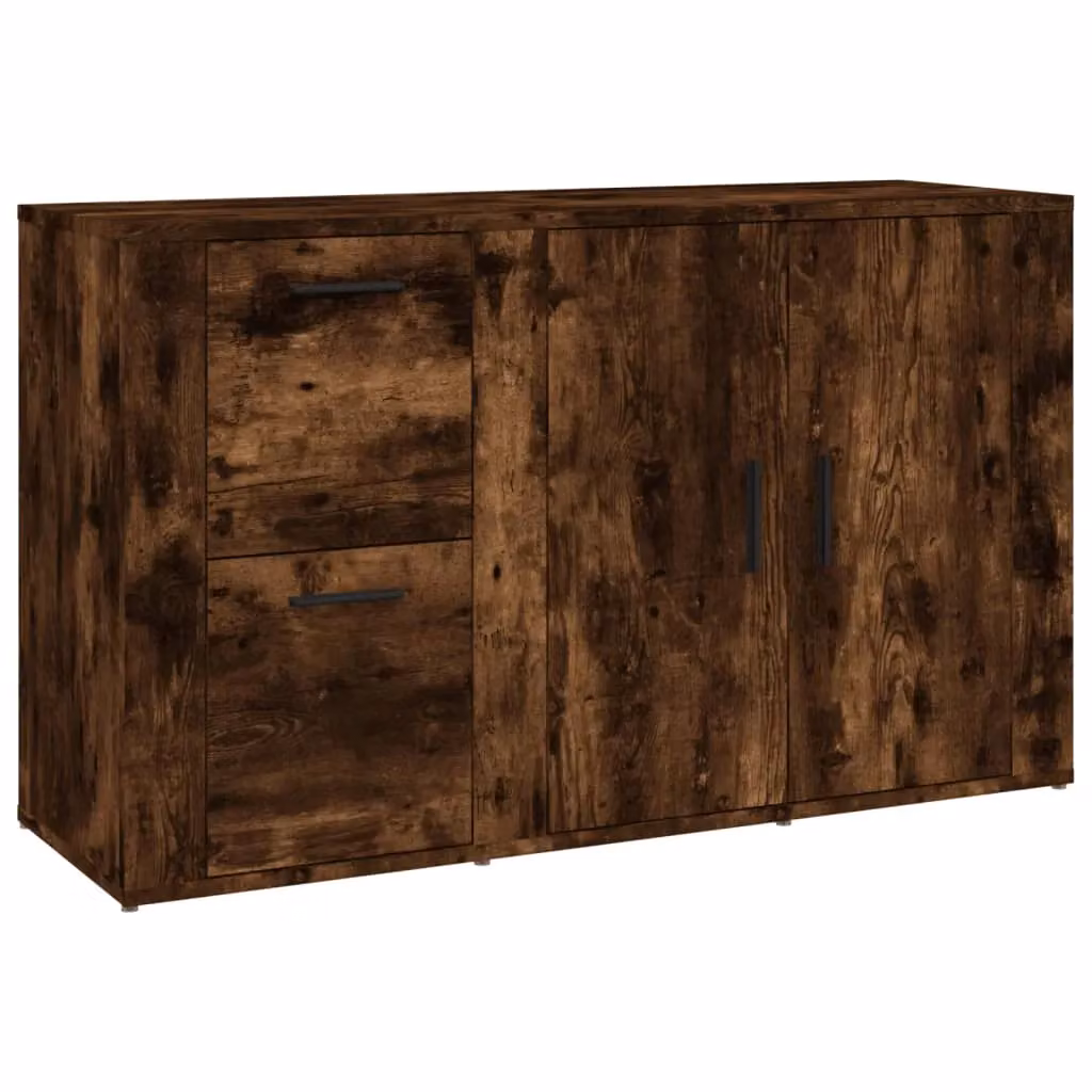 Berkfield Home Smoked Oak Sideboard in Brown, W/D/H: 100 x 33 x 59.5 cm – 2