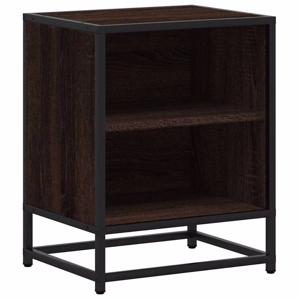 Berkfield Home Elegant Bedside Cabinet in Brown Oak, W/D/H: 40 x 31 x 50 cm – 3