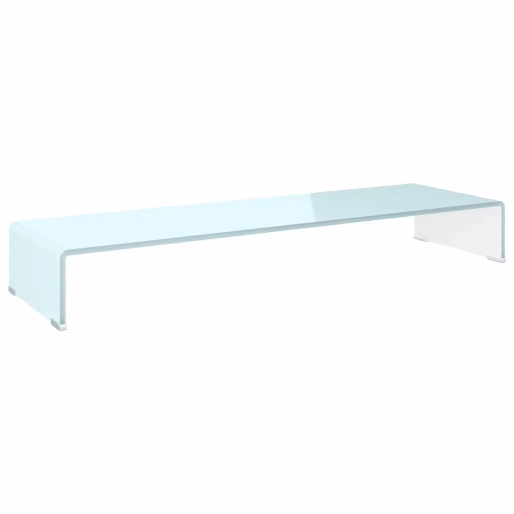 Berkfield Home Green Glass TV Stand and Monitor Riser, W/D/H: 100 x 30 x 13 cm – 2