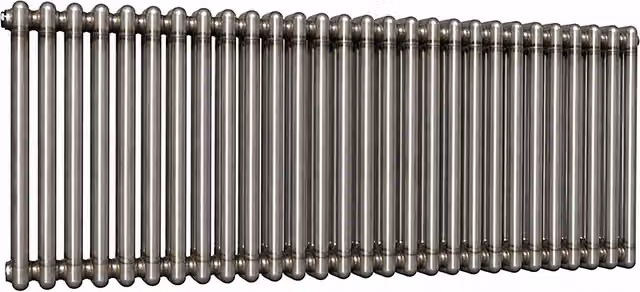 Lux Heat Horizontal 3 Column Steel Radiator in Silver Grey, W: 137 cm, H: 60 cm