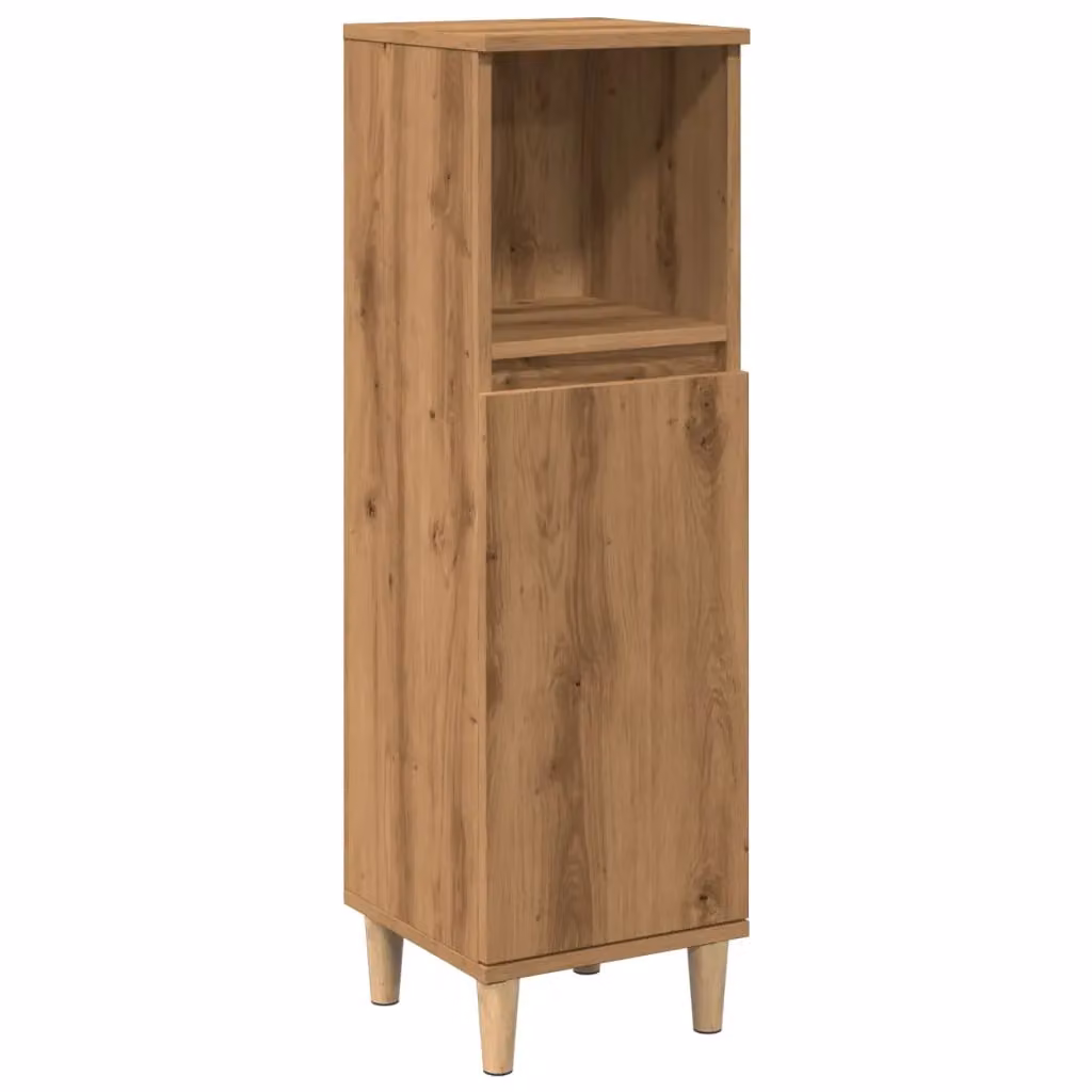 Berkfield Home Artisan Oak Bathroom Cabinet in Brown, W/D/H: 30 x 30 x 100 cm – 2