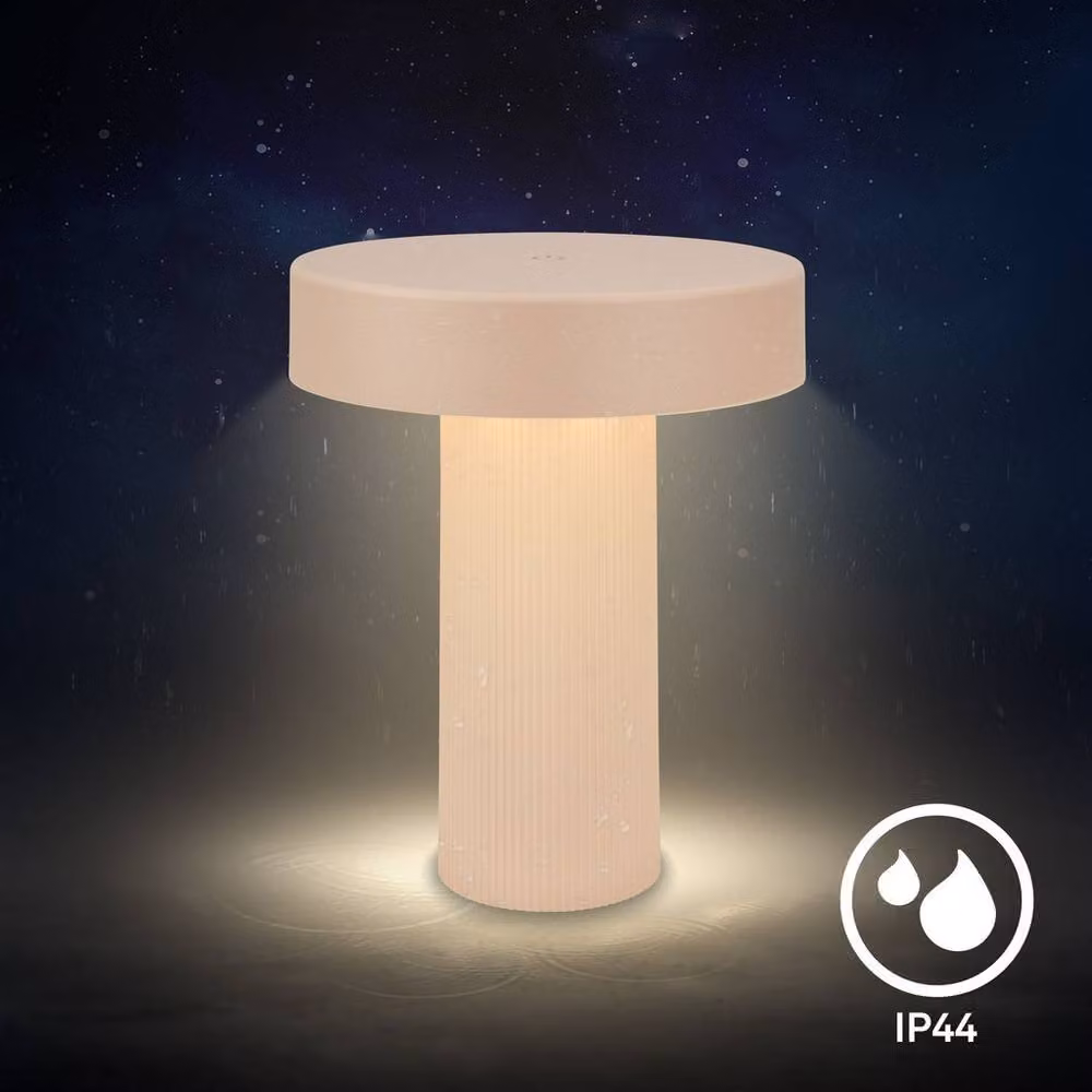 BRILONER Beige Rechargeable Dimmable LED Table Lamp with Touch Control, W/D/H: 16 x 16 x 20 cm – 4