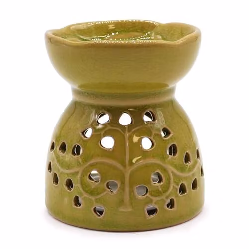 KDMD Tree of Life Oil Burner in Green