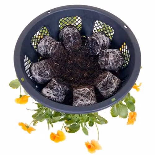 YouGarden Easy Fill Hanging Basket Planter, Black, Pack of 2, W: 38.1 cm, D: 38.0 cm, H: 38.1 cm – 2