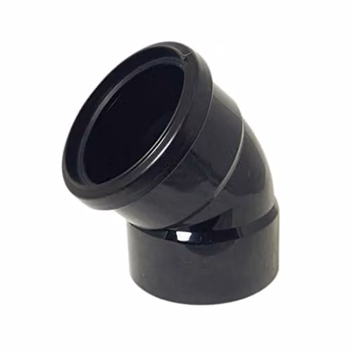 Floplast 110mm Ring Seal Soil Offset Top Bend, Black
