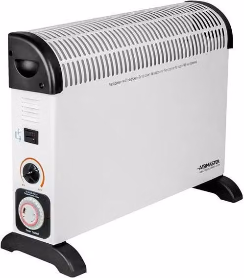 Airmaster White Freestanding Convector Heater with Timer and Thermostat, 2.0kW