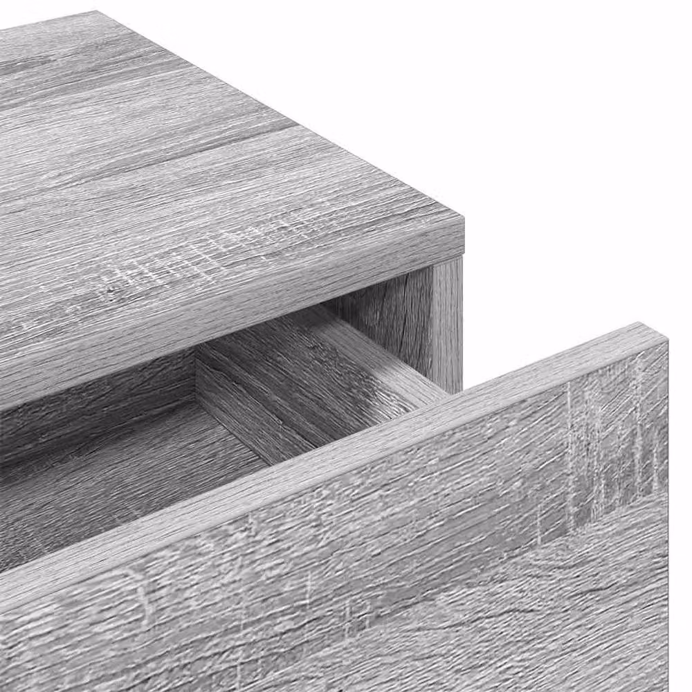 Berkfield Home Wall Shelf with Drawers in Grey Sonoma, W/D/H: 80 x 33 x 17 cm – 2