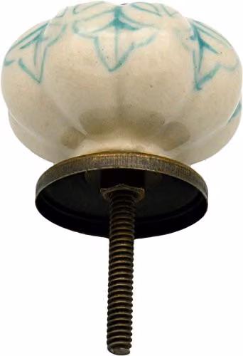Nicola Spring Ceramic Cupboard Drawer Knobs, Green, Pack of 6 – 3