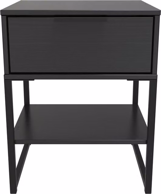Ready Assembled 2 U Tamworth Double Open Unit in Black Matt Metal