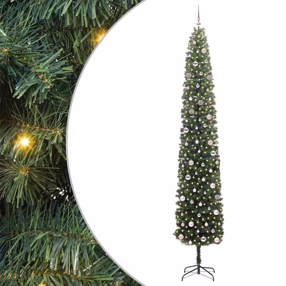 Berkfield Home Artificial Green Christmas Tree with 300 Warm White LEDs and Stand, Height: 300 cm – 2