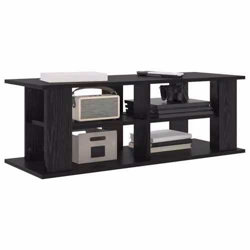 vidaXL Modern Black Oak TV Stand W/D/H: 96 x 35 x 33.5 cm