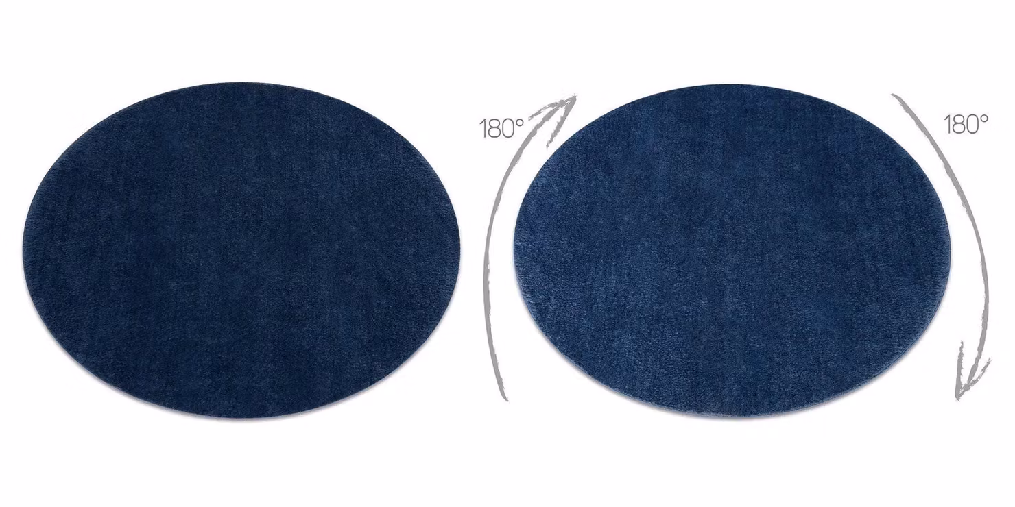 RugsX Lindo Round Blue Polyester Rug, Diameter: 120 cm – 2