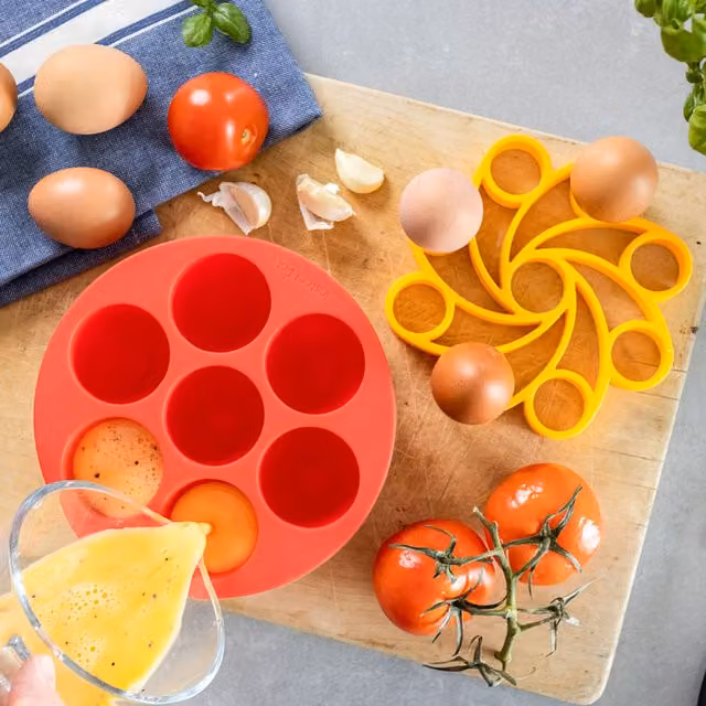 Instant Pot Silicone Round Egg Set in Red