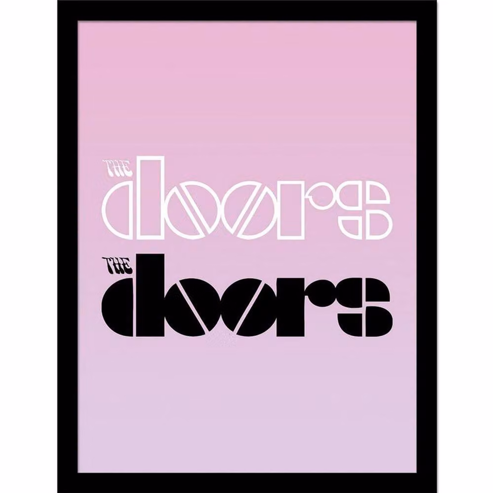 The Doors Logo Framed Typography Poster in Black – 2