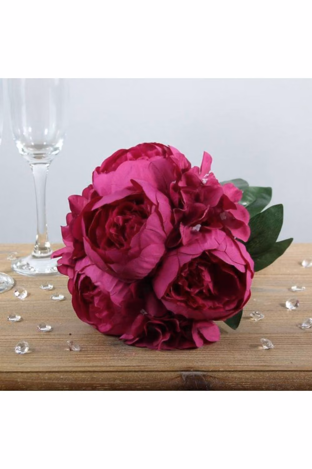 KDMD Arundel Romance Mixed Floral Bouquet in Red and Pink, 2 Pack, Height: 28 cm – 2