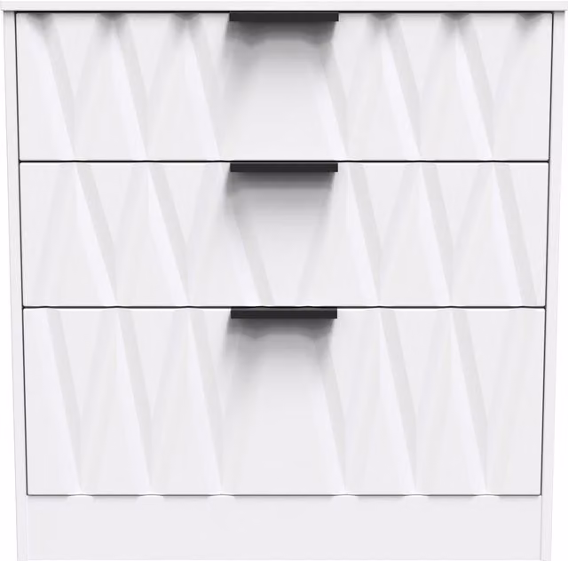 Ready Assembled 2 U Washington 3 Drawer Deep Chest in White