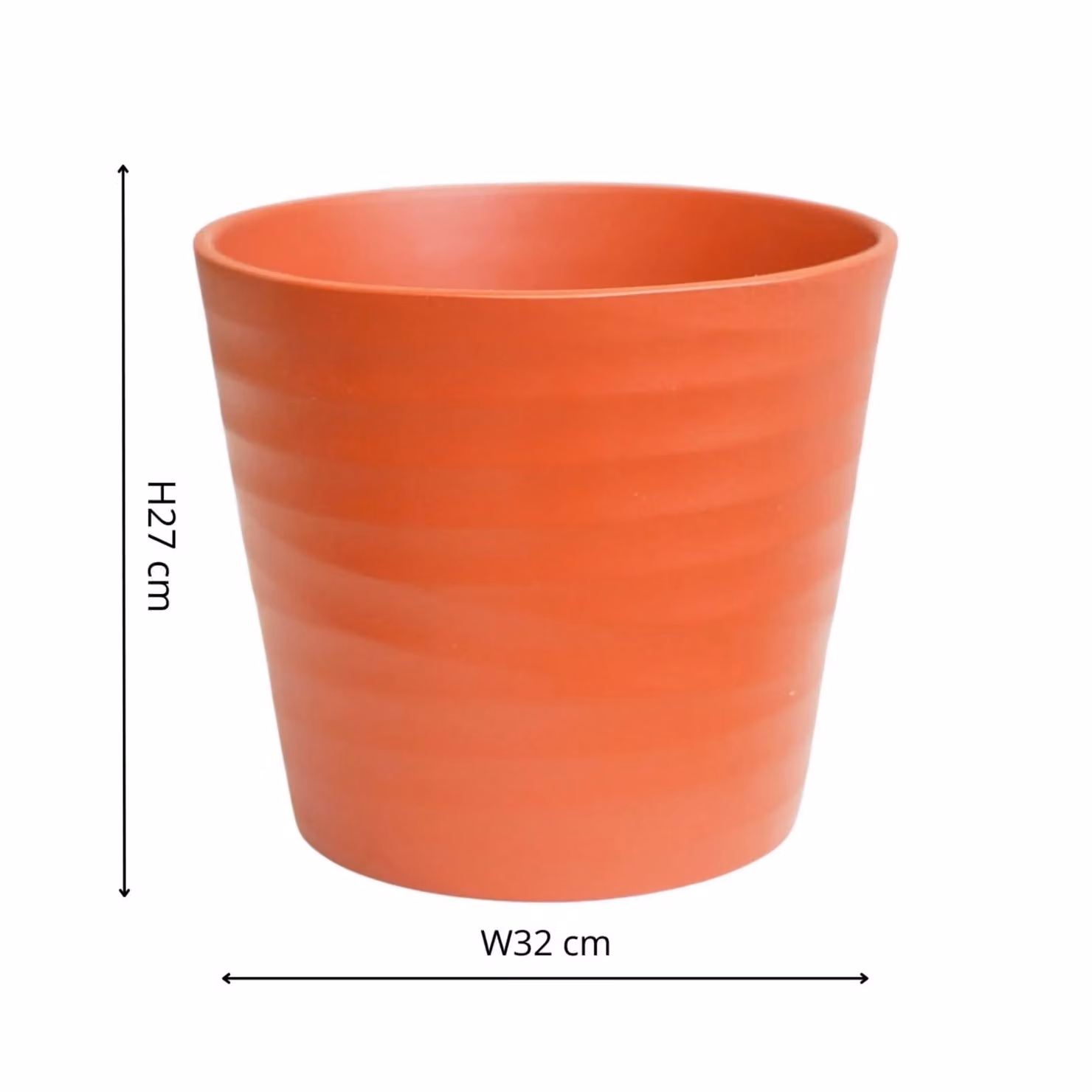 Ivyline Oslo Cayenne Taper Ceramic Planter in Orange or Anthracite, H: 27 cm, D: 32 cm – 2