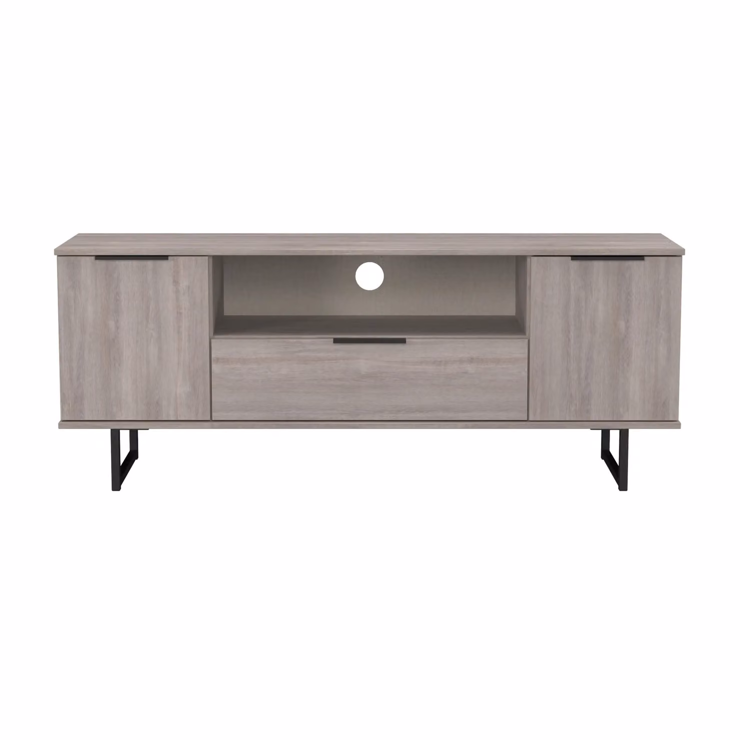 Ready Assembled 2 U Fuji Wide TV Unit with 2 Doors and 1 Drawer in Light Grey – 2