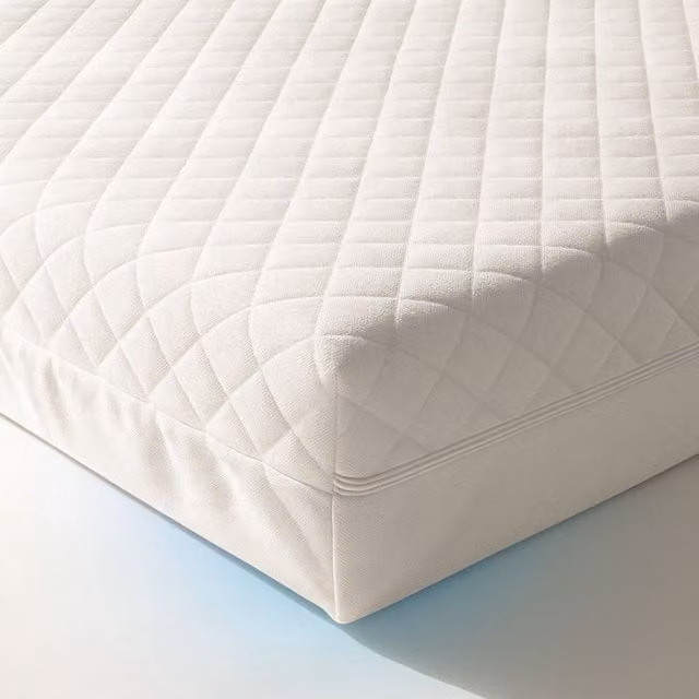 MHG Living Waterproof Baby Cot Mattress with Removable Cover, White, W/D/H: 140 x 60 x 7.5 cm