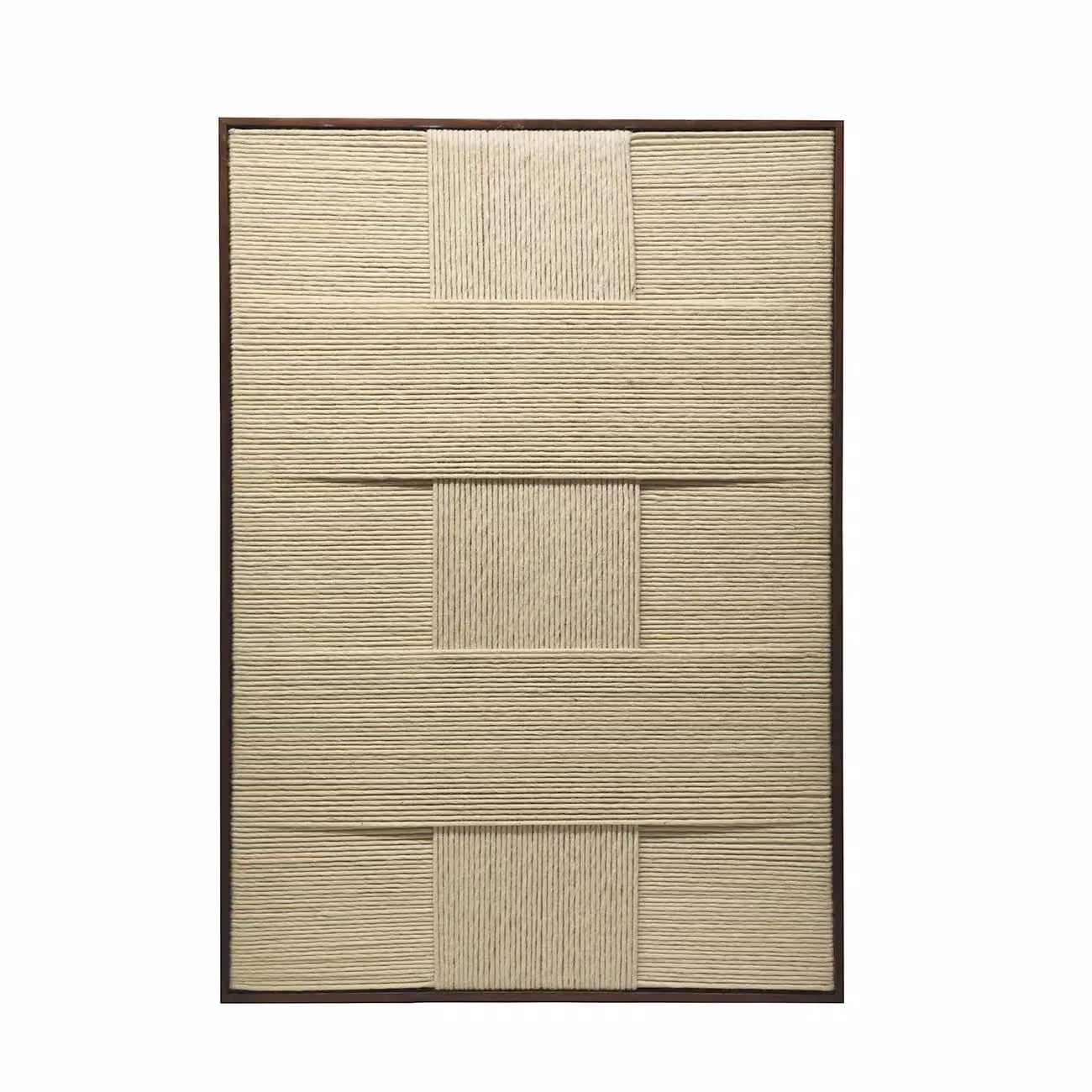 Dome Deco MAZE Artwork I Beige Abstract Geometric Graphic Rectangular Textile Wall Art