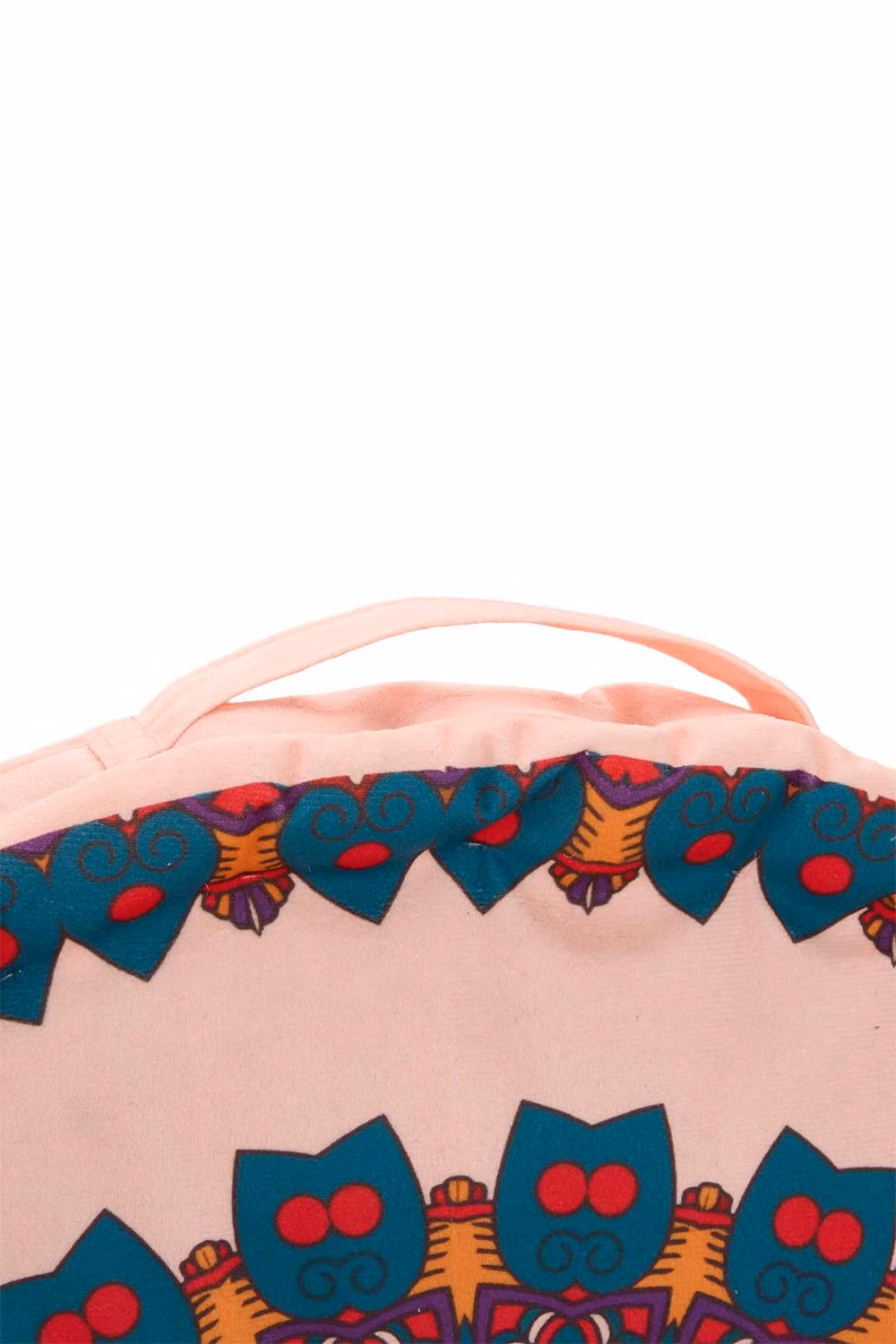 Living and Home Ethnic Geometric Round Tatami Seat Cushion in Pink – 6