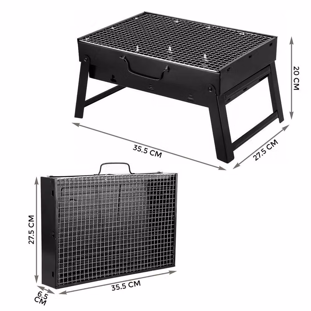 Havendro Portable Folding Charcoal BBQ Tabletop Grill in Black – 2