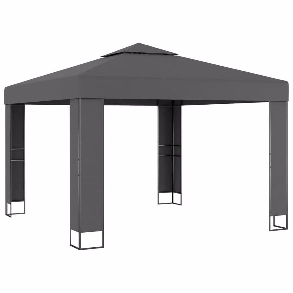 Berkfield Home Double Roof Gazebo in Anthracite, W/D/H: 300 x 300 x 273 cm – 3