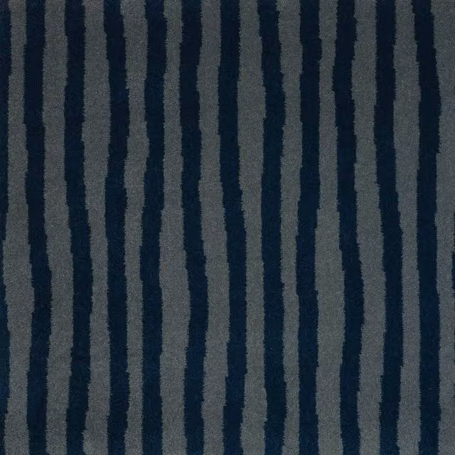 House of Hackney Artist's Stripe Wool Rug in Midnight Blue, W: 305 cm x D: 183 cm